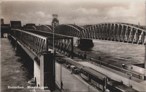 Netherlands Rotterdam Maasbruggen Vintage RPPC C184