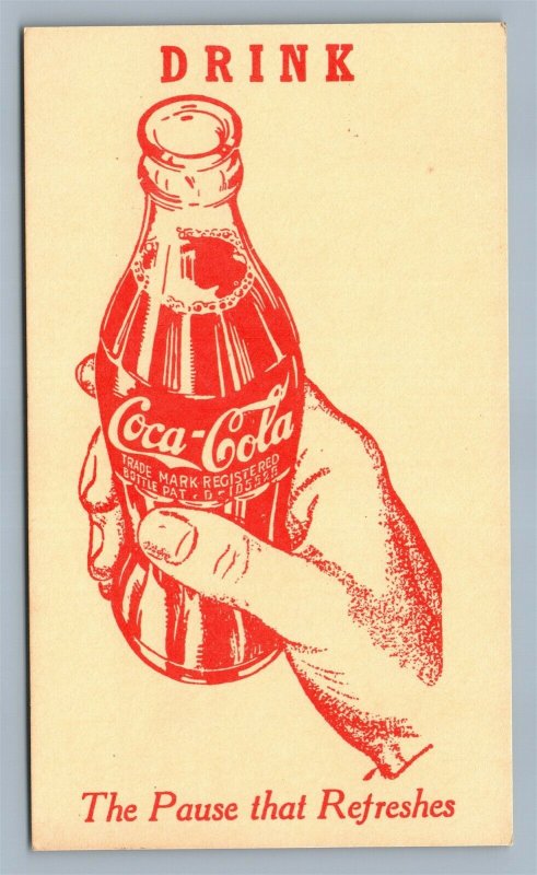 COCA COLA DRINK ADVERTISING VINTAGE POSTCARD PAUSE THAT REFRESHES 