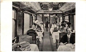 Germany - Showing the Dining Car on the train to Berlin - c1916
