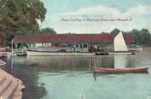 c. 1910 Boat Landing Buckeye Lake Newark, OH. Postcard P15