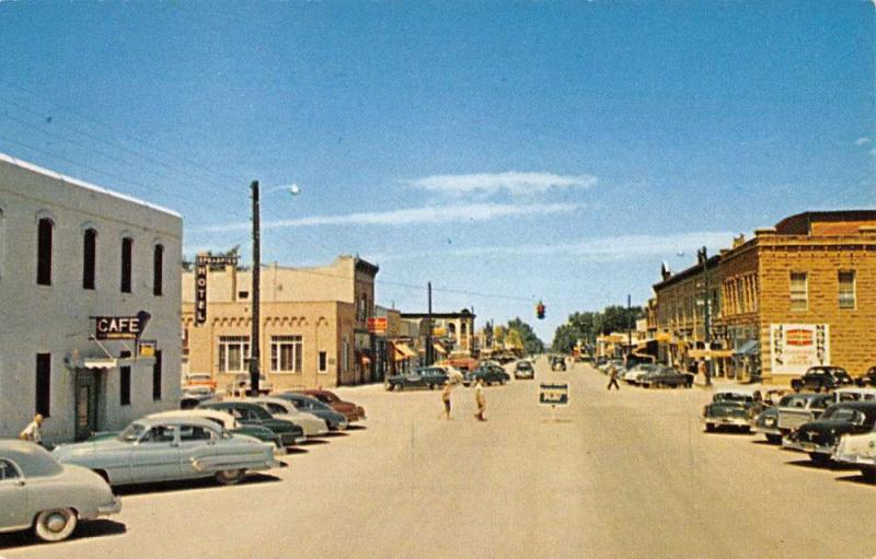 Spearfish South Dakota Main Street Scene Historic Bldgs Vintage Postcard K39071