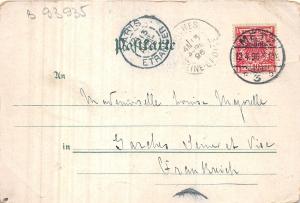 B93935 gruss aus metz litho france