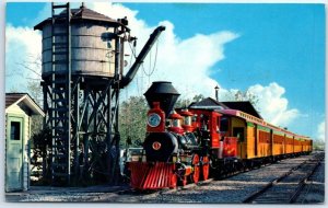 Postcard - Passenger Train At Frontierland Water Tower - Bay Lake, Florida