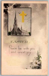 Easter Greetings Peace And Joy 1912 Gibson Postcard Kensington Connecticut