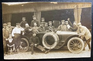 Mint France Real Picture Postcard RPPC WWI Soldiers Army Vehicle