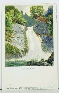 Gossfall im Maltathal c1900 Postcard J13