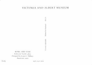 Bowl & Vase - Victoria & Albert Museum, England