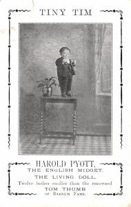 Tiny Tim, Harold Pyott, The English Midget The Living Doll Unused 