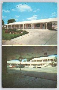 Columbia Missouri~Stephens Motel~Cars~Roadside~1950s Postcard
