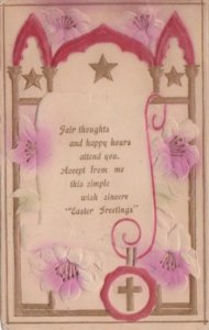 Easter Greetings With Flowers 1910