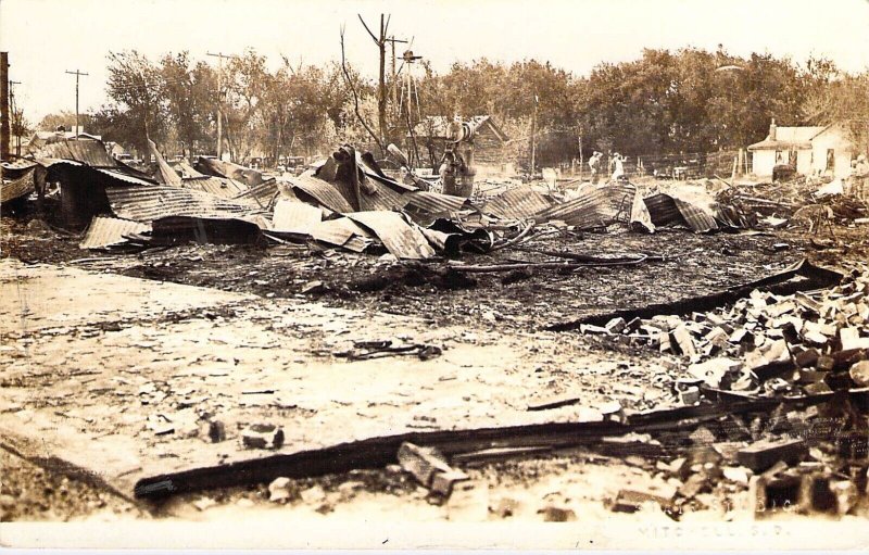 Early 1930's, Real Photo RPPC, Fire, Stair Photo,  Mitchel, SD, Old Postcard