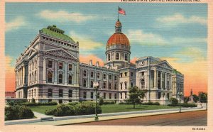 Vintage Postcard Indiana State Capitol Historical Building Indianapolis Indiana