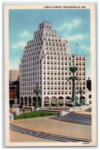 c1940 Circle Tower Aristocrat Monument Circle Indianapolis Indiana IN Postcard 