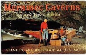 Meramec Caverns, Route 66, Stanton, MO Jesse James Hideout 1962 Vintage Postcard