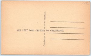 c1930s Casablanca, Morocco L'Hotel des Postes Post Office Street Scene Cars A340