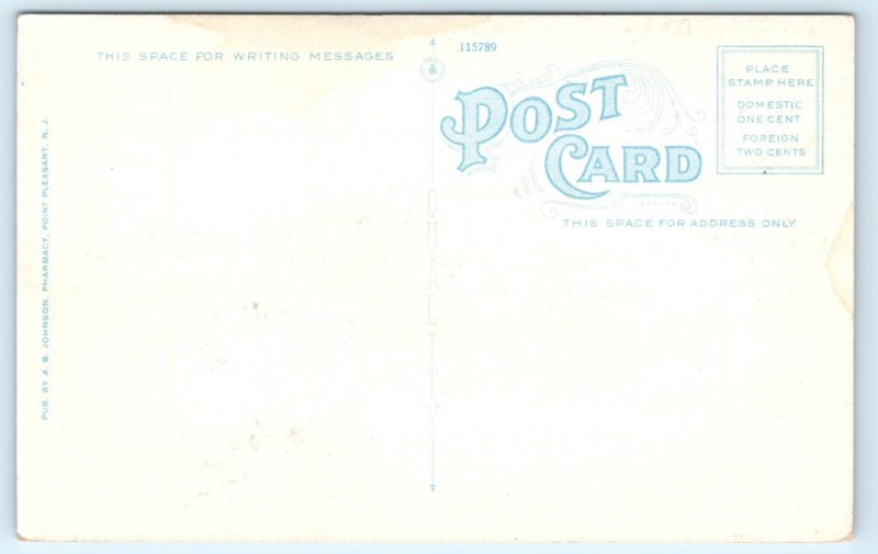 Point Pleasant Beach NJ Boardwalk Postcard New Jersey Shore