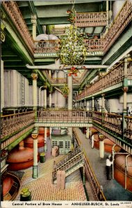 Budweiser Anheuser-Busch Central Portion of Brew House St Louis Postcard W11