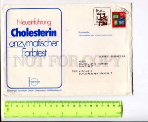 400326 GERMANY 1974 real posted Mannheim COVER ADVERTISING Cholesterin medicine