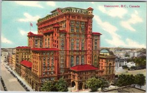 Postcard BUILDING SCENE Vancouver British Columbia BC AK6356