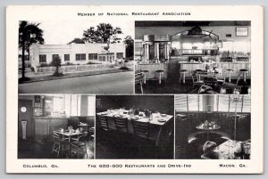 Columbia GA Macon Georgia Goo-Goo Restaurant And Drive-Ins Interior Postcard C32