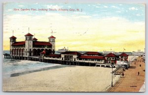 1914 New Garden Pier South Atlantic City New Jersey NJ Boardwalk Posted Postcard