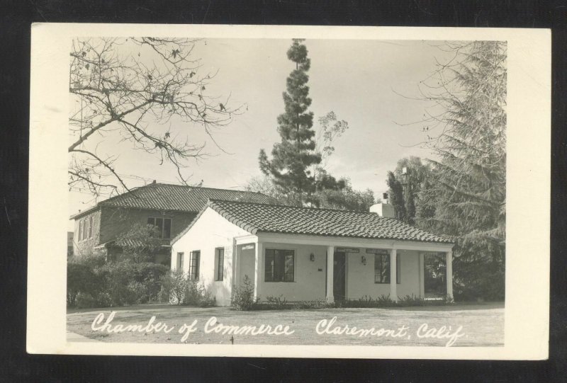 RPPC CLAREMONT CALIFORNIA CHAMBER OF COMMERCE REAL PHOTO POSTCARD