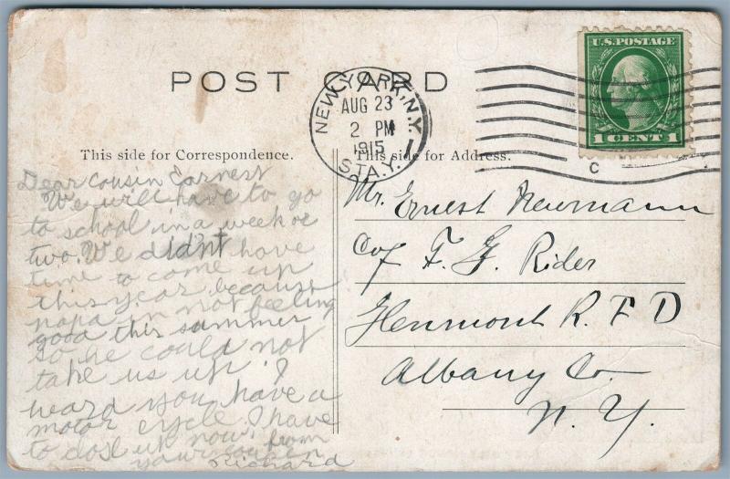 NEW YORK CITY NY EAST SIDE HOUSE SETTLEMENT 1915 ANTIQUE POSTCARD