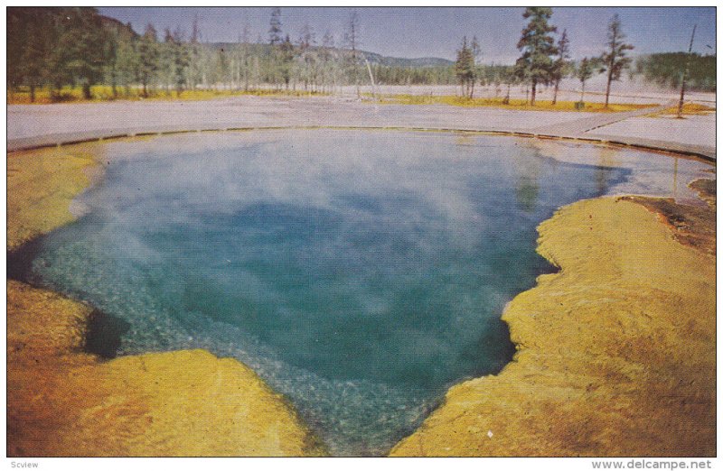 YELLOWSTONE, Wyoming, 1940-1960's; Emerald Pool, Yellowstone National Park