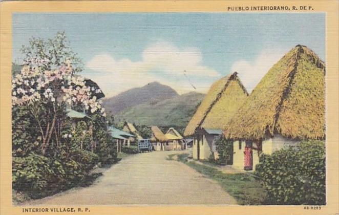 Panama Typical Interior Village  1948