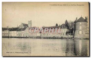 Old Postcard Villeneuve sur Yonne Tower Ronneville