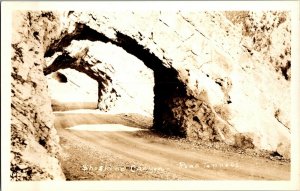 RPPC Shoshone Canyon, Road Tunnels Cody WY Vintage Postcard F79