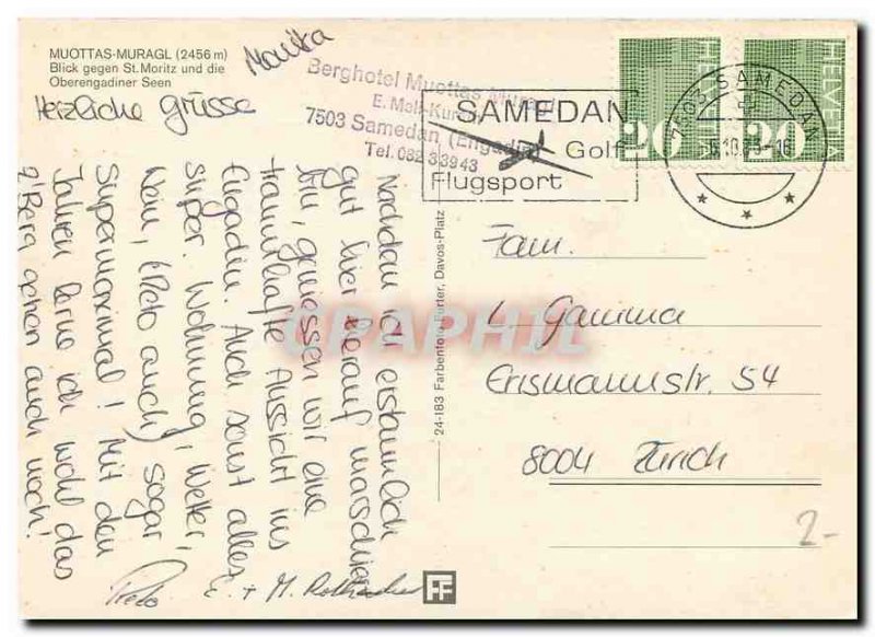 Postcard Modern Muottas Muragl