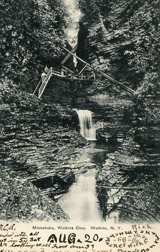 NY - Watkins Glen. Minnehaha Falls