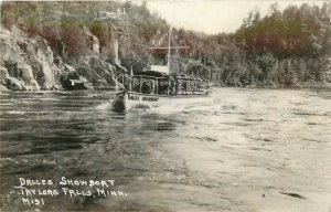 1930s Taylor Falls Minnesota Dalles Showboat occupation RPPC Postcard 25-11411