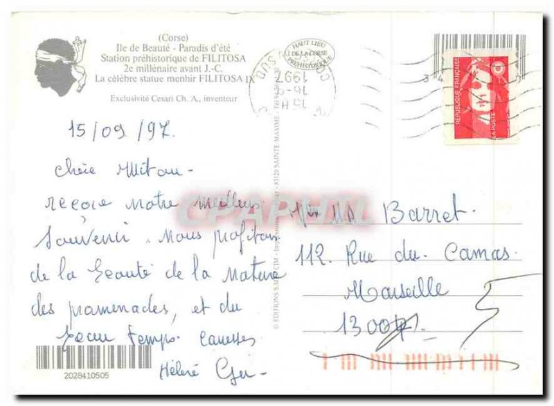 Modern Postcard Corsica Ile de Beaute Summer Paradise