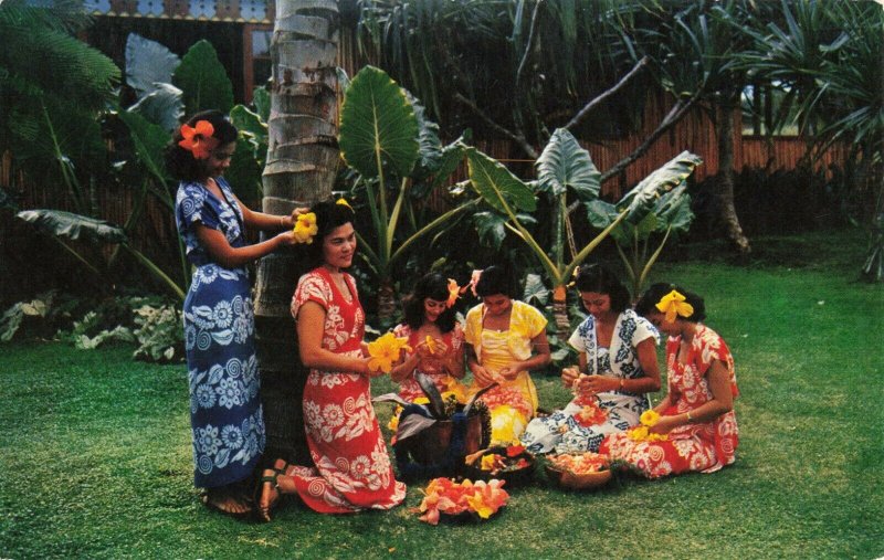 Postcard Native Girls Hawaii 