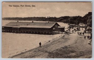 The Casino, Summer Garden, Beach View, Port Dover Ontario, Vintage 1929 Postcard