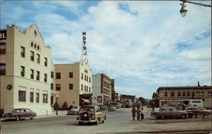 Coeur d'Alene Idaho ID Woodie Station Wagon Vintage Postcard