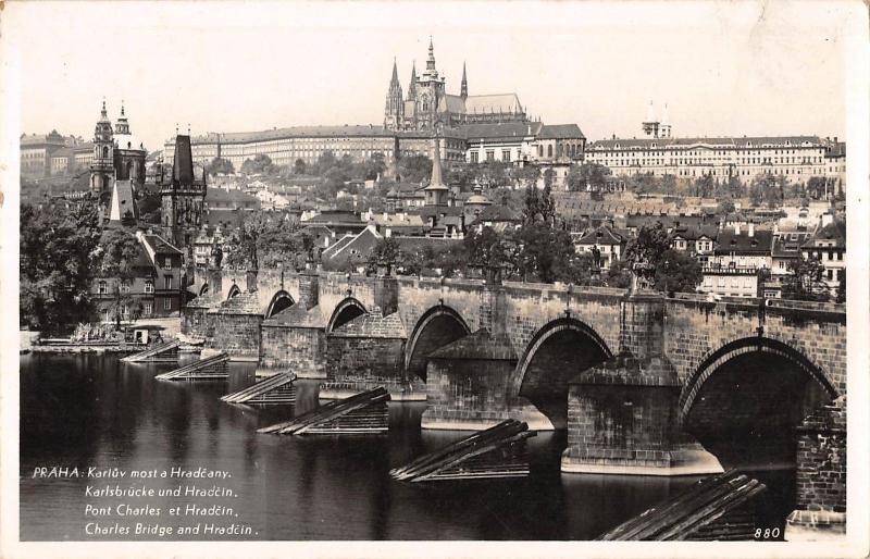 BR71539 karluv most a hradcany praha  czech real photo