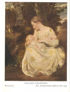 Reynolds. Mrs Richard Hoare and her Son Fine painting, modern English PC Size