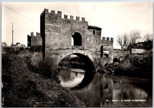 Roma Il Ponte Nomentano Rome Italy Bridge Real Photo RPPC Postcard