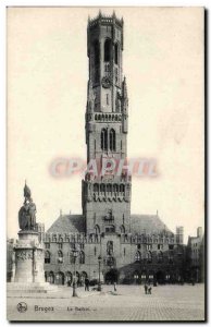 Old Postcard Belgium Bruges The Belfry