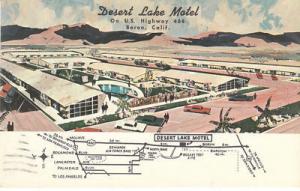 F6078 CA, Boron Desert Lake Motel Postcard