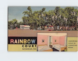 Postcard Modern Rainbow Court Savannah Georgia USA