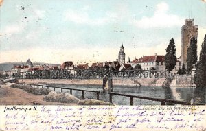 Eiserner Steg mit Golzenturm Heilbronn Germany 1905 