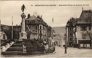 CPA Besancon Fontaine Flore et Avenue Carnot FRANCE (1098816)