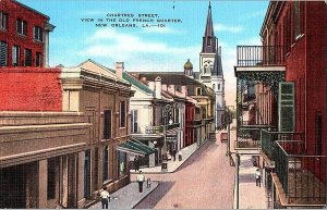 Chartres Street Old French Quarter New Orleans LA Postcard Standard View Card 