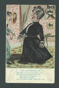 1909 Post Card Vintage Humor Mother In Law Poem