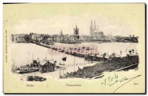 Old Postcard Panorama Koln Charter