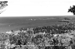 Copper Harbor Michigan Beachway View Real Photo Vintage Postcard AA64630